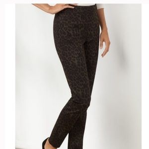 Soft surroundings leopard slip-on pants leggings